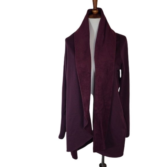 Anthropologie Drew Open Front Knit Cardigan Sweater Small Cozy Purple NWT - Picture 2 of 8